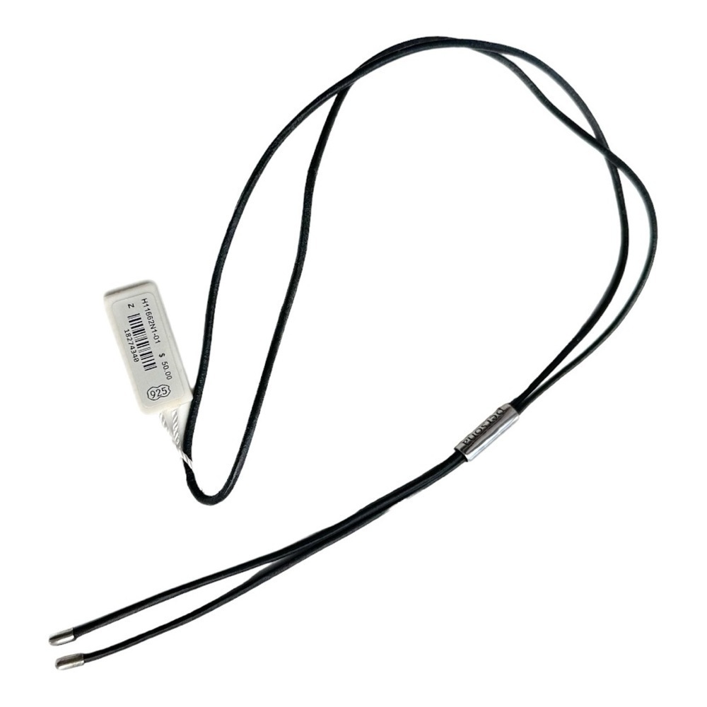 Persona Black Cord Necklace with Silver Accent - Picture 3 of 5